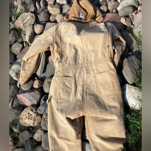 βοΈVintage Carhartt Insulated Coveralls Very nice Preloved Pre-lived Condition - Picture 6 of 16